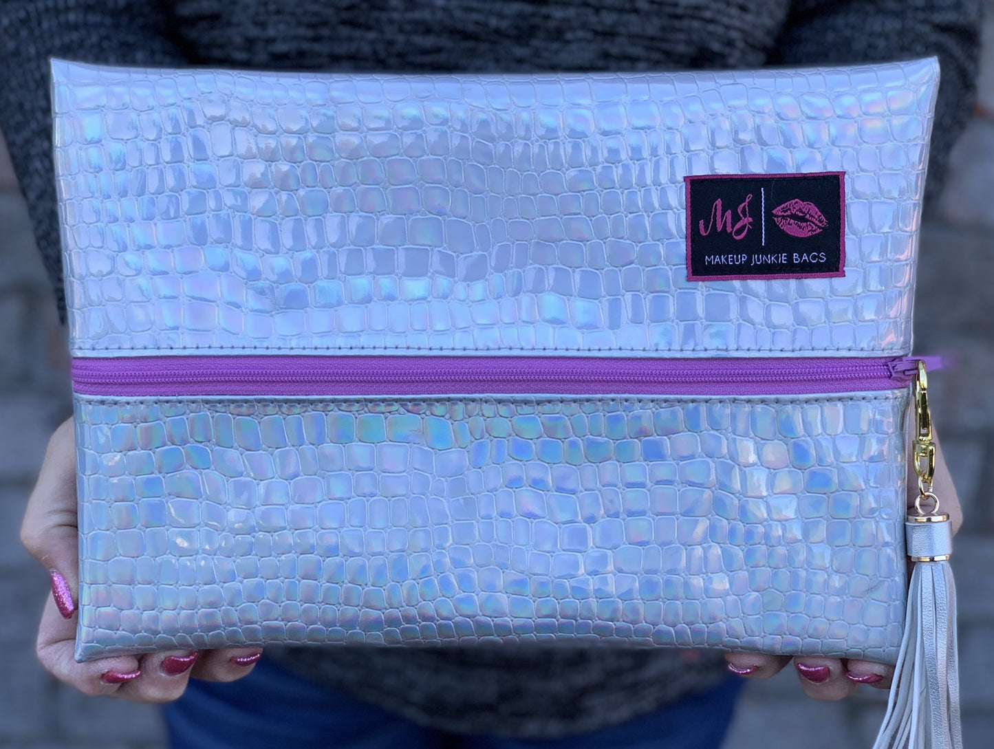 Holographic Gator Small Makeup Junkie