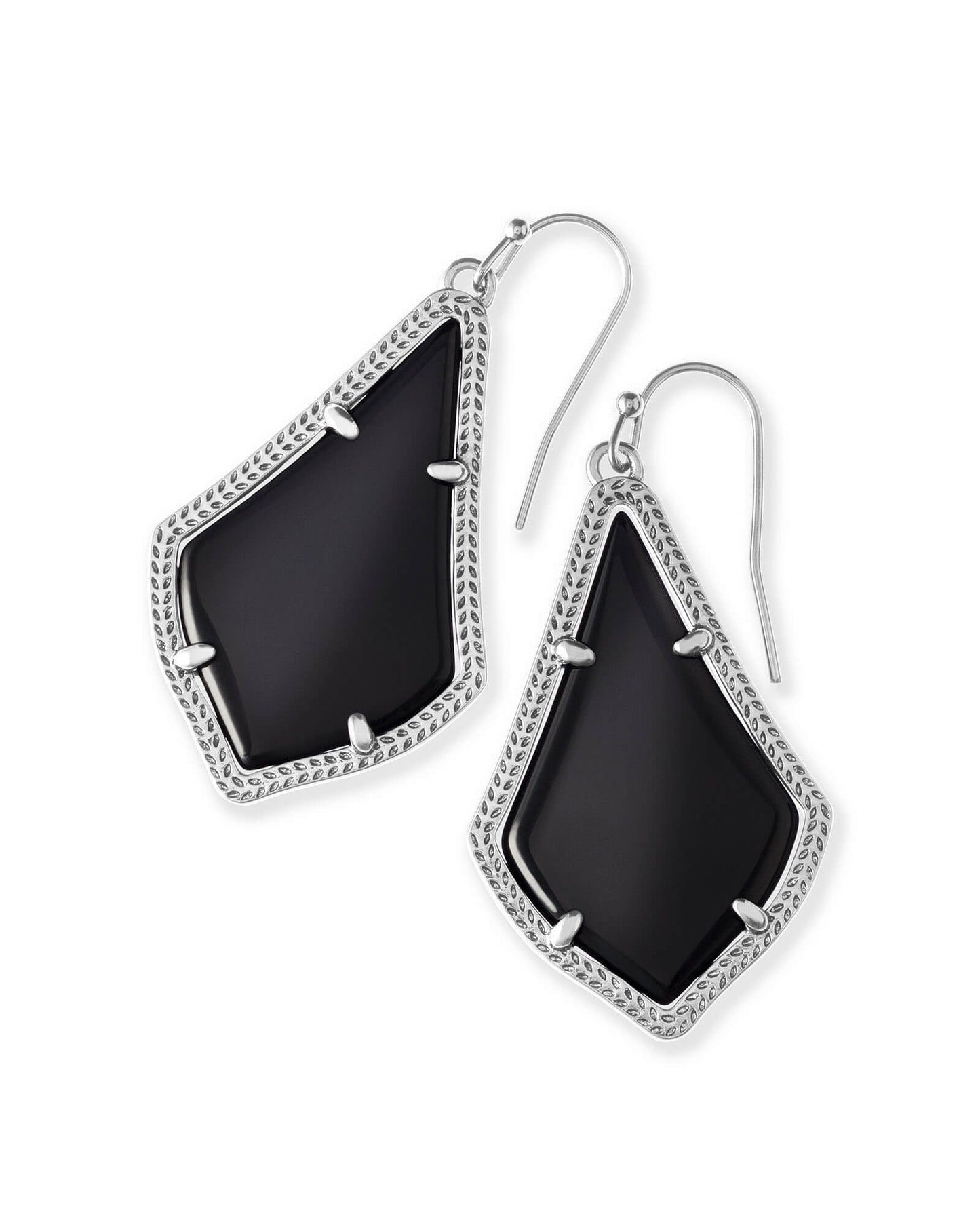 Alex Rhod Blk Earrings - She Chester
