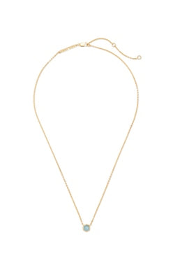 DAVIE PENDANT NECKLACE 18K GOLD VERMEIL AQUAMARINE