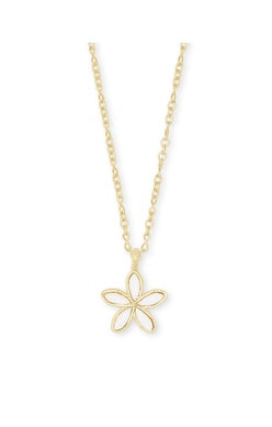 Kyla Flower Pndnt Nck Gold White MOP