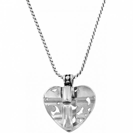 Silver Contempo Heart Badge Clip - JN3040