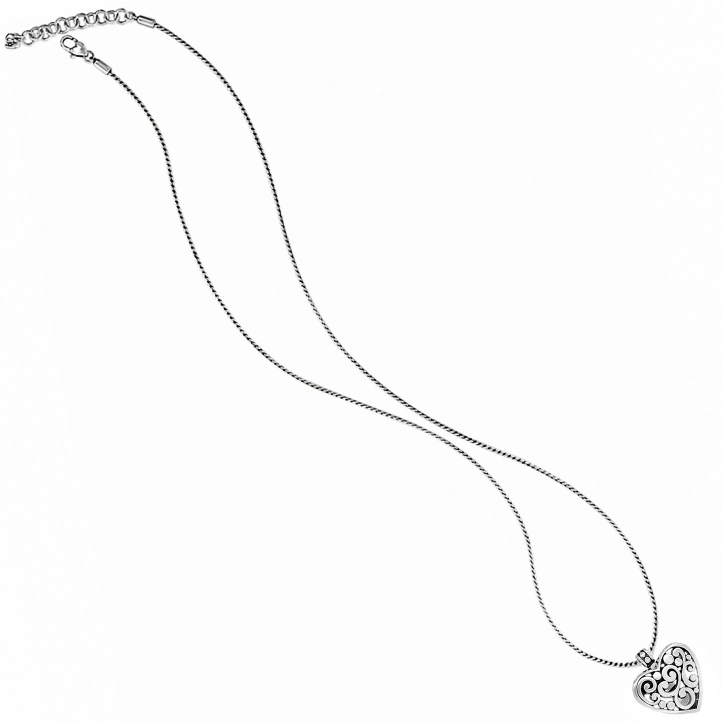 Silver Contempo Heart Badge Clip - JN3040