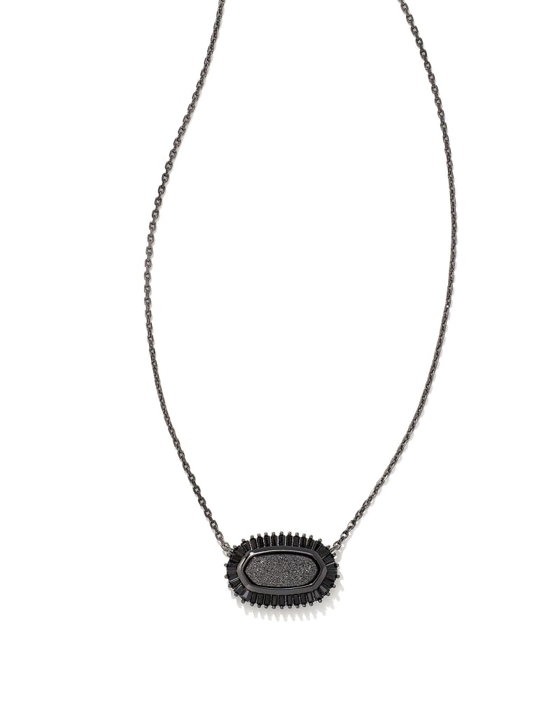 Baguette Elisa Gunmetal Black Drusy - She Chester