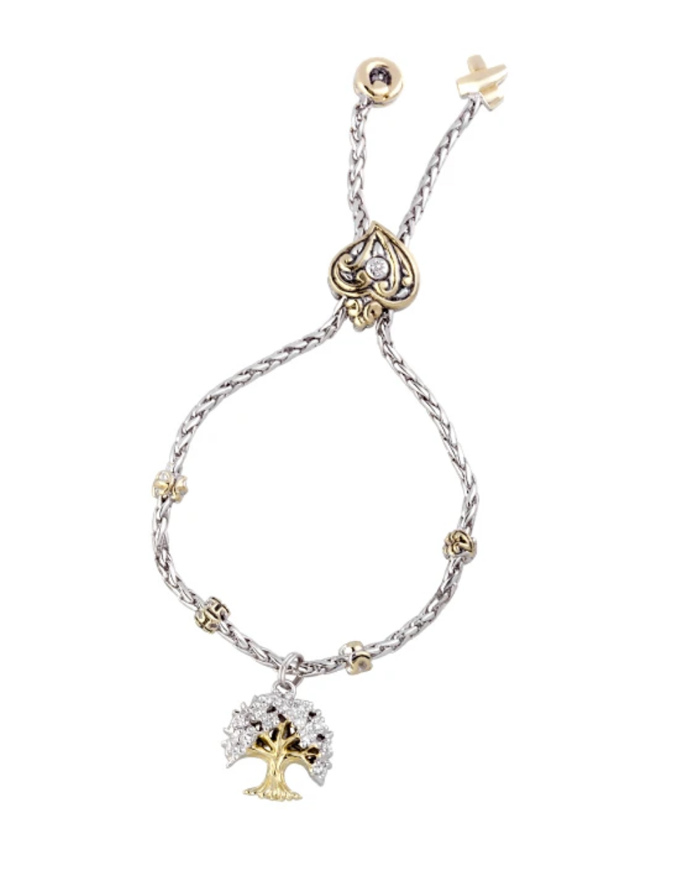 CZ Tree of Life Adjustable Bracelet B5075-AF00