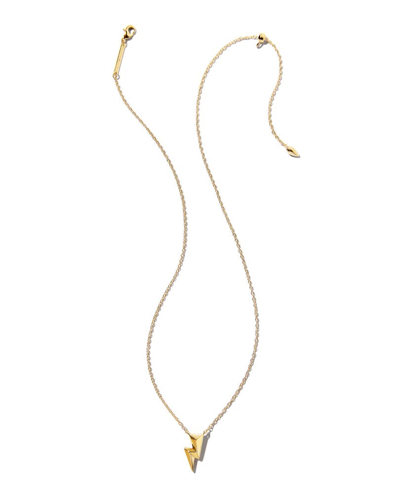 Bolt Gold Pendant Necklace - She Chester