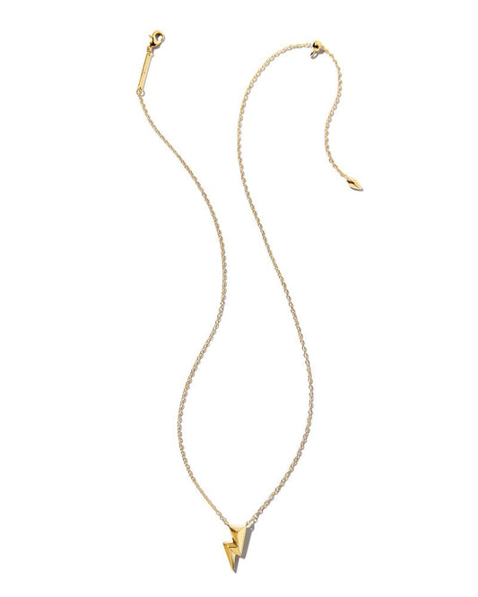 Bolt Gold Pendant Necklace - She Chester