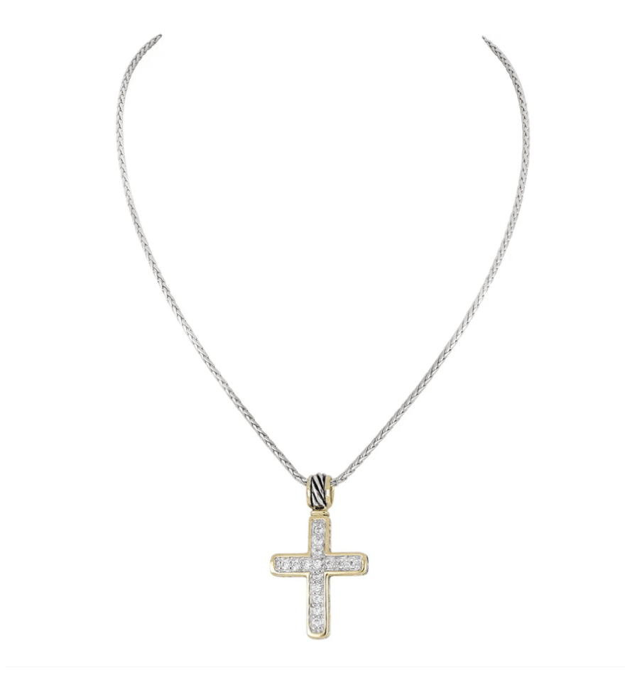 Celebration Petite Pavé Cross Necklace K5257 - AF03 - She Chester