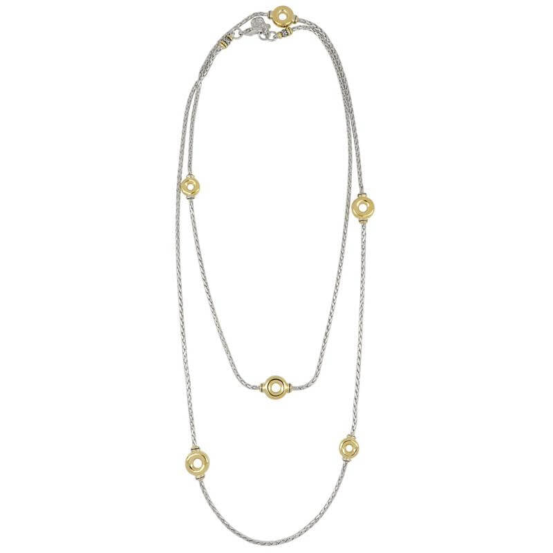 CICLO D'AMOR PETITE TWO TONE 36" NECKLACE - She Chester