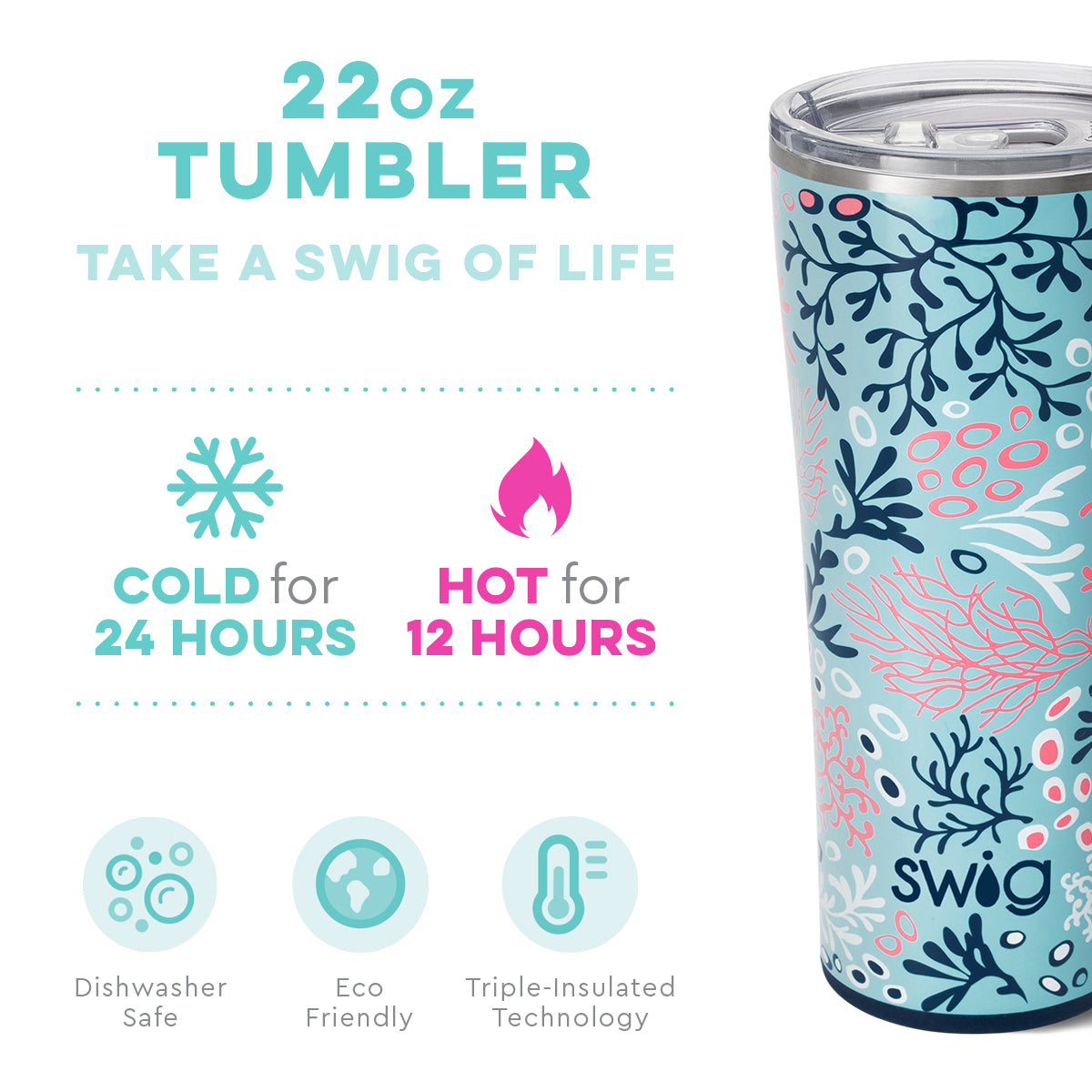 Coral Me Crazy Tumbler (22oz)