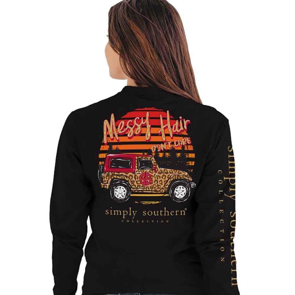 Messy Hair Cheetah Jeep Long Sleeve Final Sale