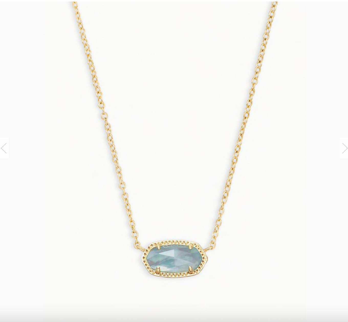 Elisa Necklace Gold Light Blue Illusion
