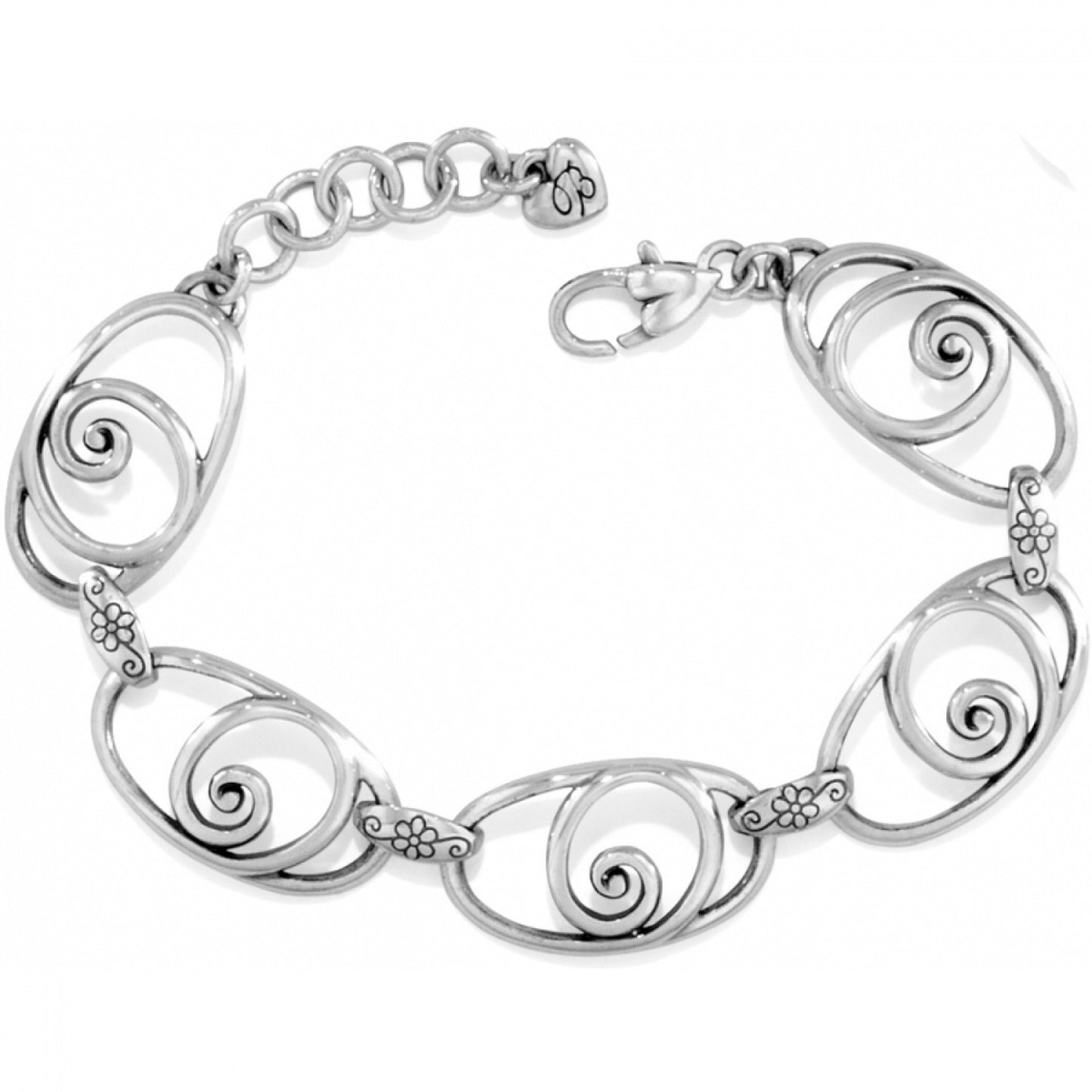 Silver Rock N Scroll Bracelet