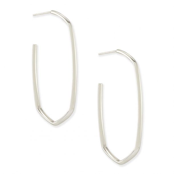 Danielle Hoop Earrings Rhodium