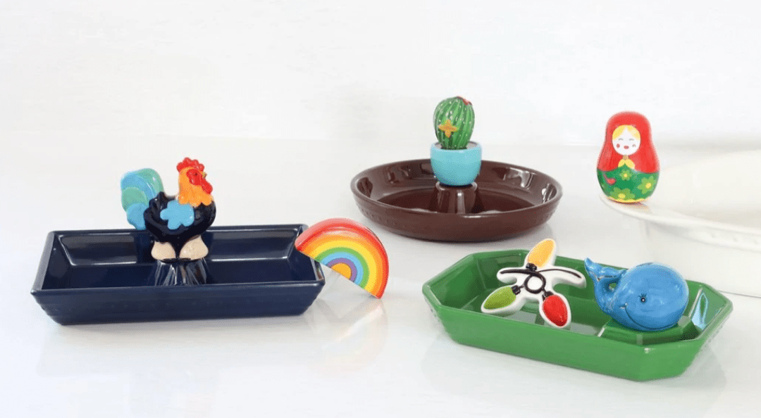 Dainty Dish Set of 3 Dark Colors - She Chester