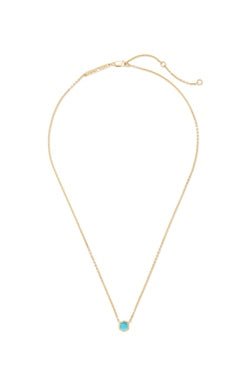 DAVIE PENDANT NECKLACE 18K GOLD VERMEIL TURQUOISE - She Chester