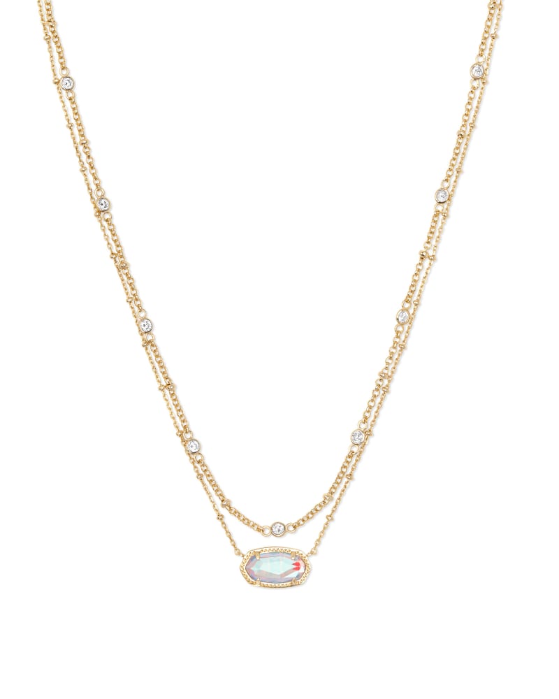 Elisa Gold Dichroic Multi Strand Necklace