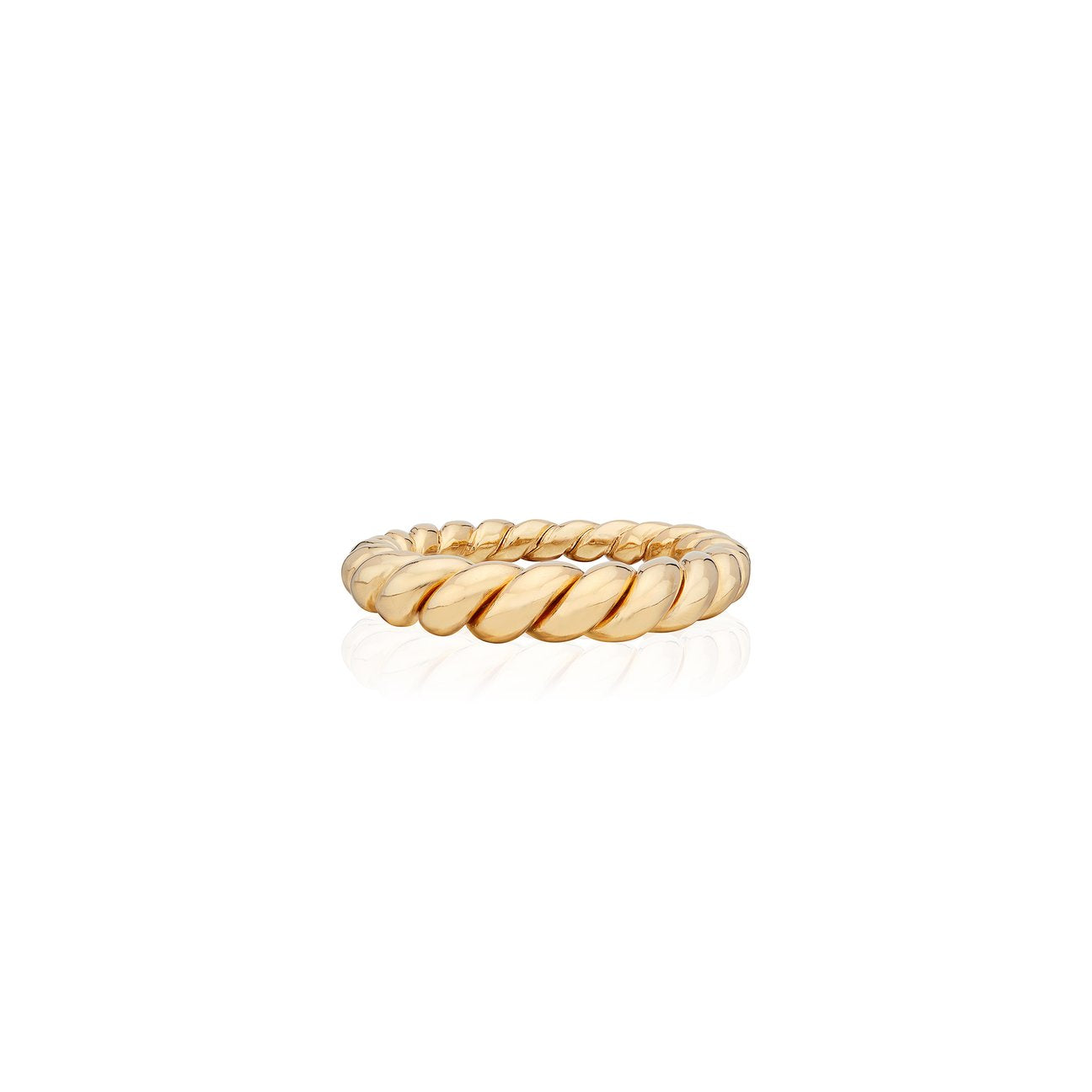 Gold Tapered Twisted Ring -