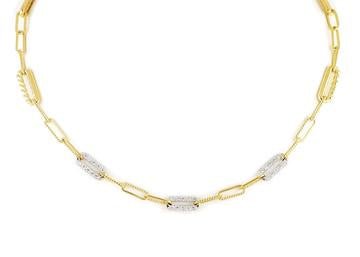 Diamante Three Station Pavé Necklace N5357 - RF04 - She Chester