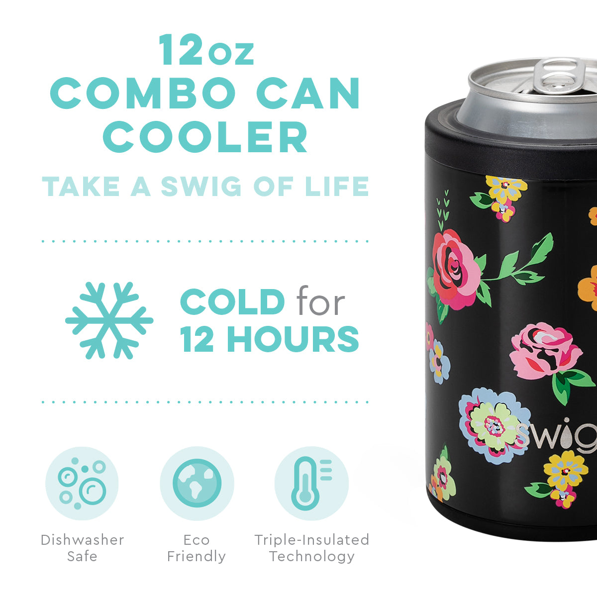 Fleur Noir Can & Bottle Cooler (12OZ)