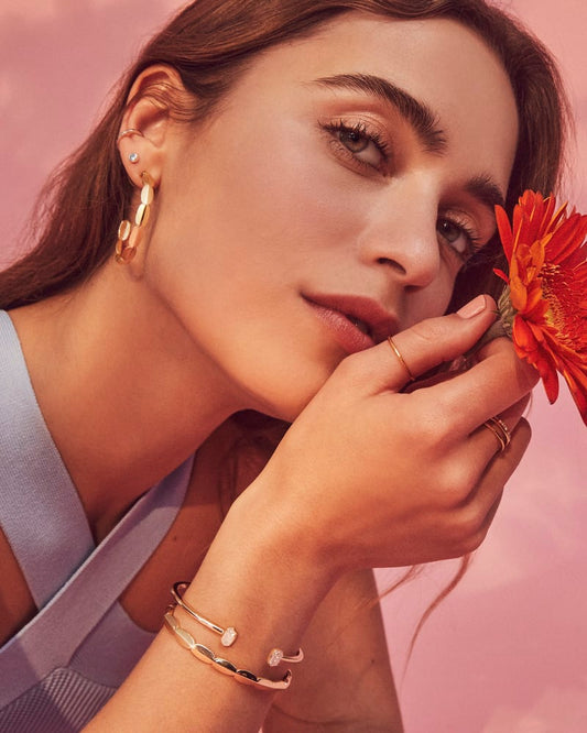 BROOKE HOOP EARRINGS GOLD METAL