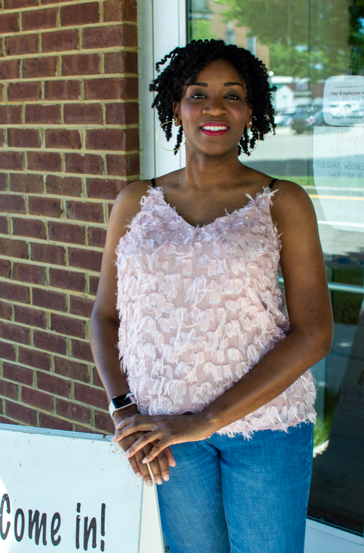 Pink Eyelash Cami Top