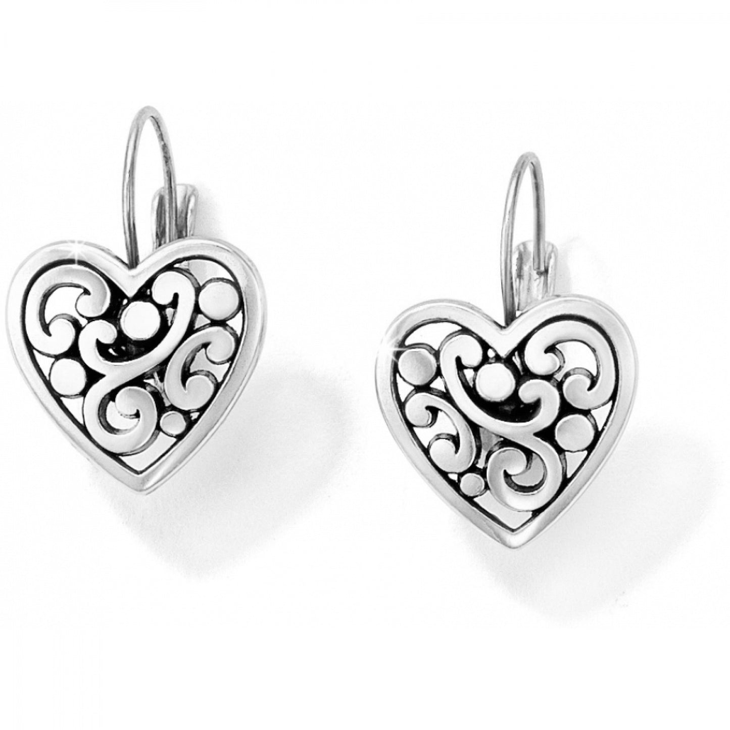 Silver Contempo Heart Earrings J19870