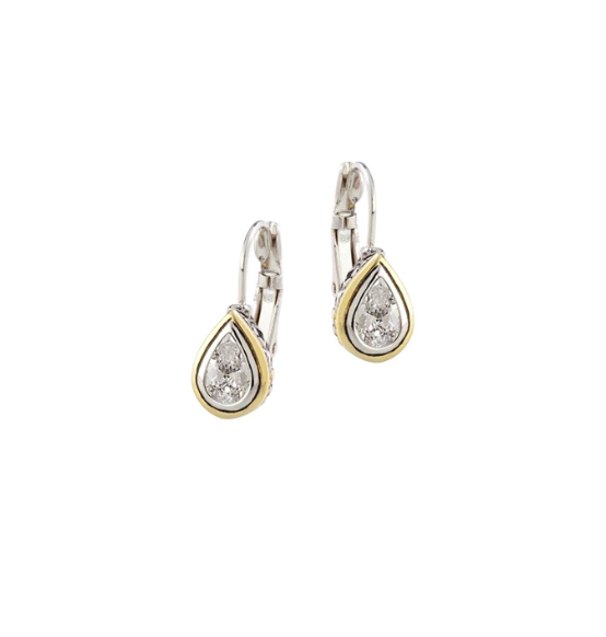 Beijos 8x5mm CZ Pear Shape Bezel Set Earrings F5021-AF00