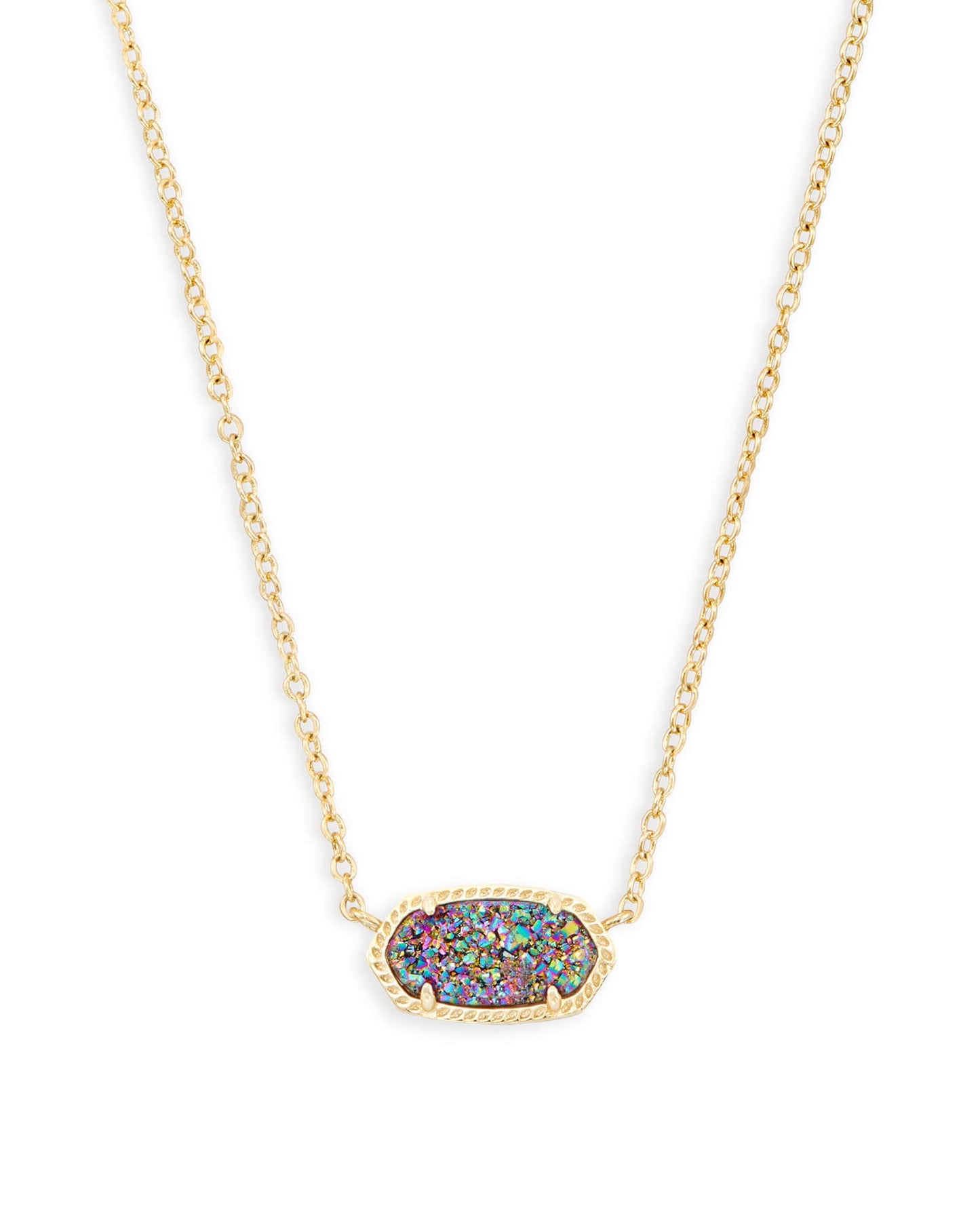 Elisa Gold Multi Drusy Necklace - She Chester
