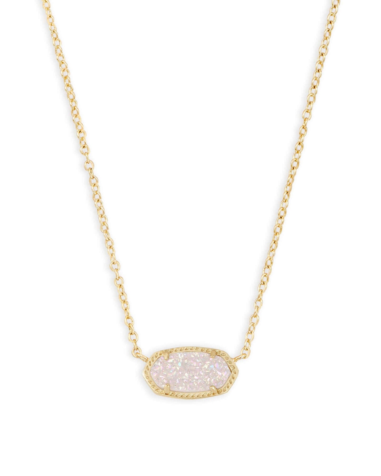 Elisa Necklace Gold Iridescent Drusy - She Chester