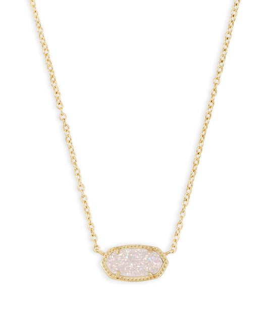 Elisa Necklace Gold Iridescent Drusy - She Chester