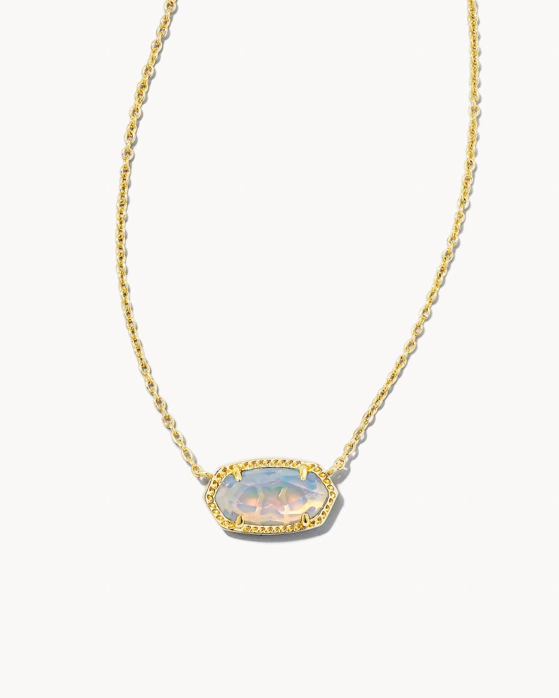 Elisa Necklace Gold Iridescent Opalite - She Chester