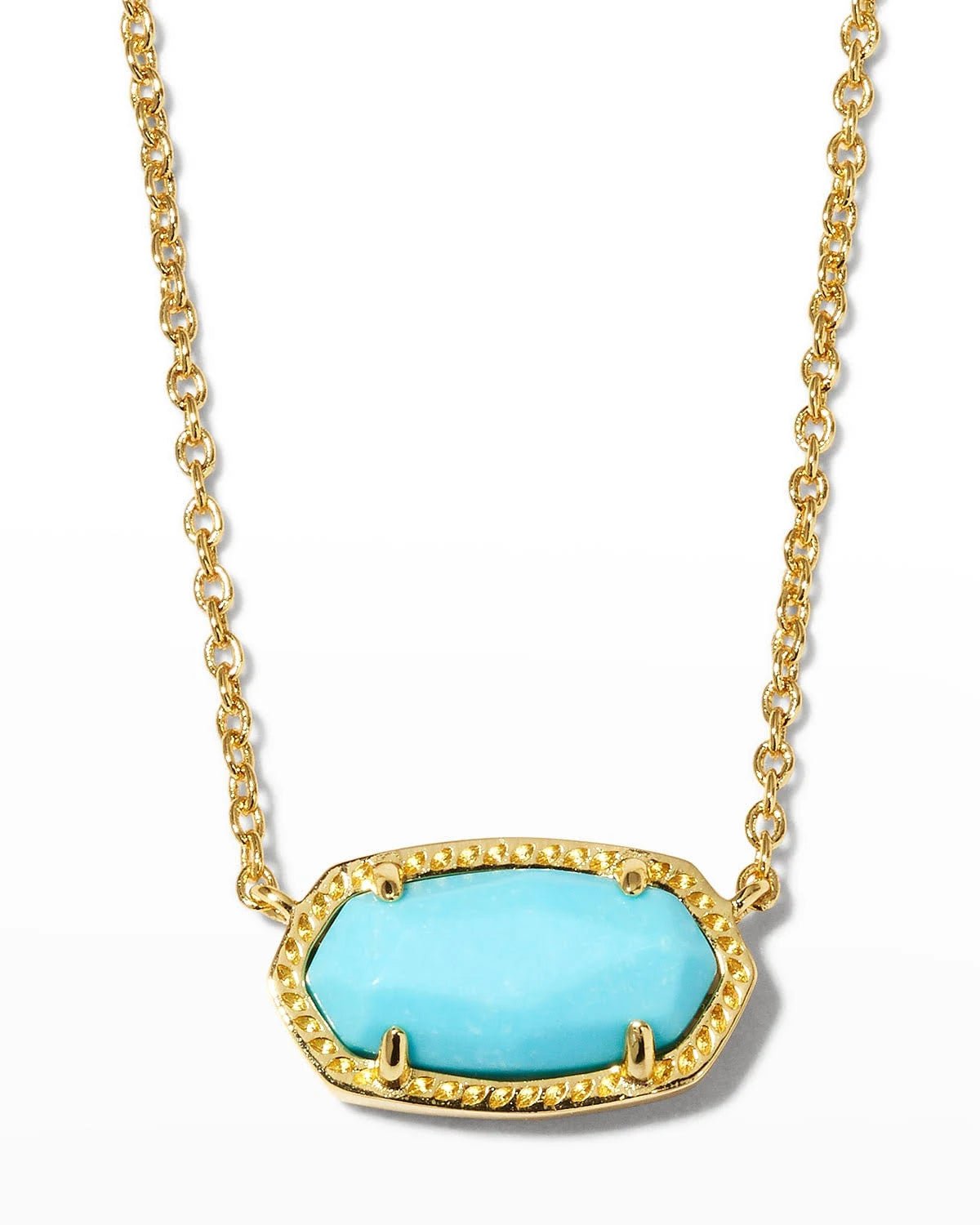 Elisa Necklace Gold Lt Blue Magnesite - She Chester