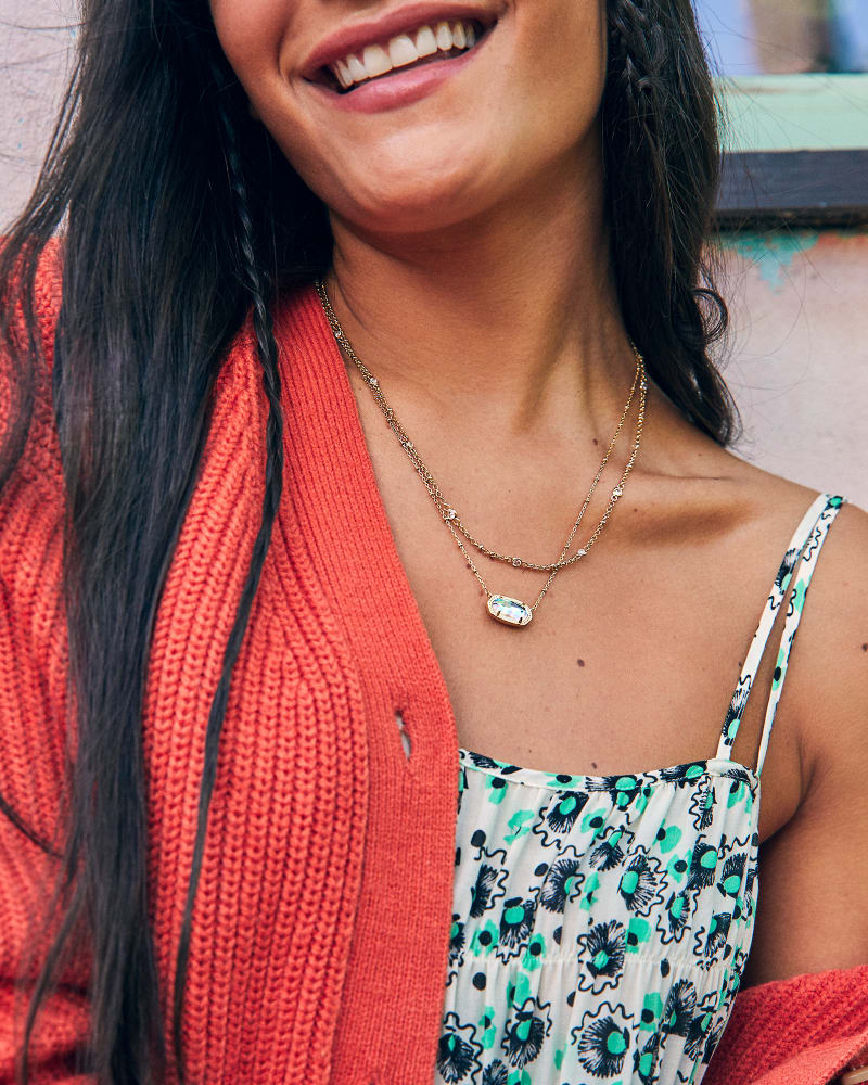 Elisa Gold Dichroic Multi Strand Necklace