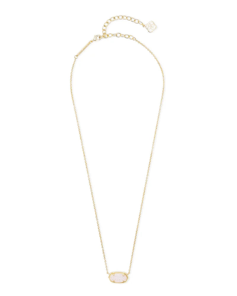 Elisa 20" Necklace Gold Iridescent Drusy