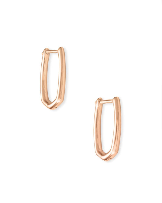 Ellen Huggie Earrings 18k RSG Vermeil - She Chester