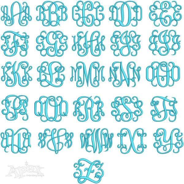 Embroidery Interlocking Monogram - She Chester