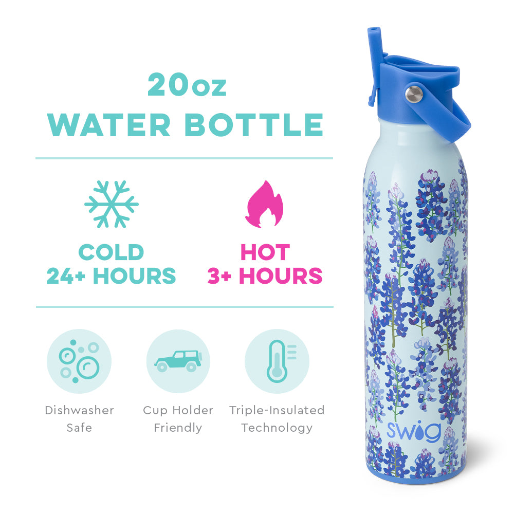 Bluebonnet Flip + Sip Bottle 20oz