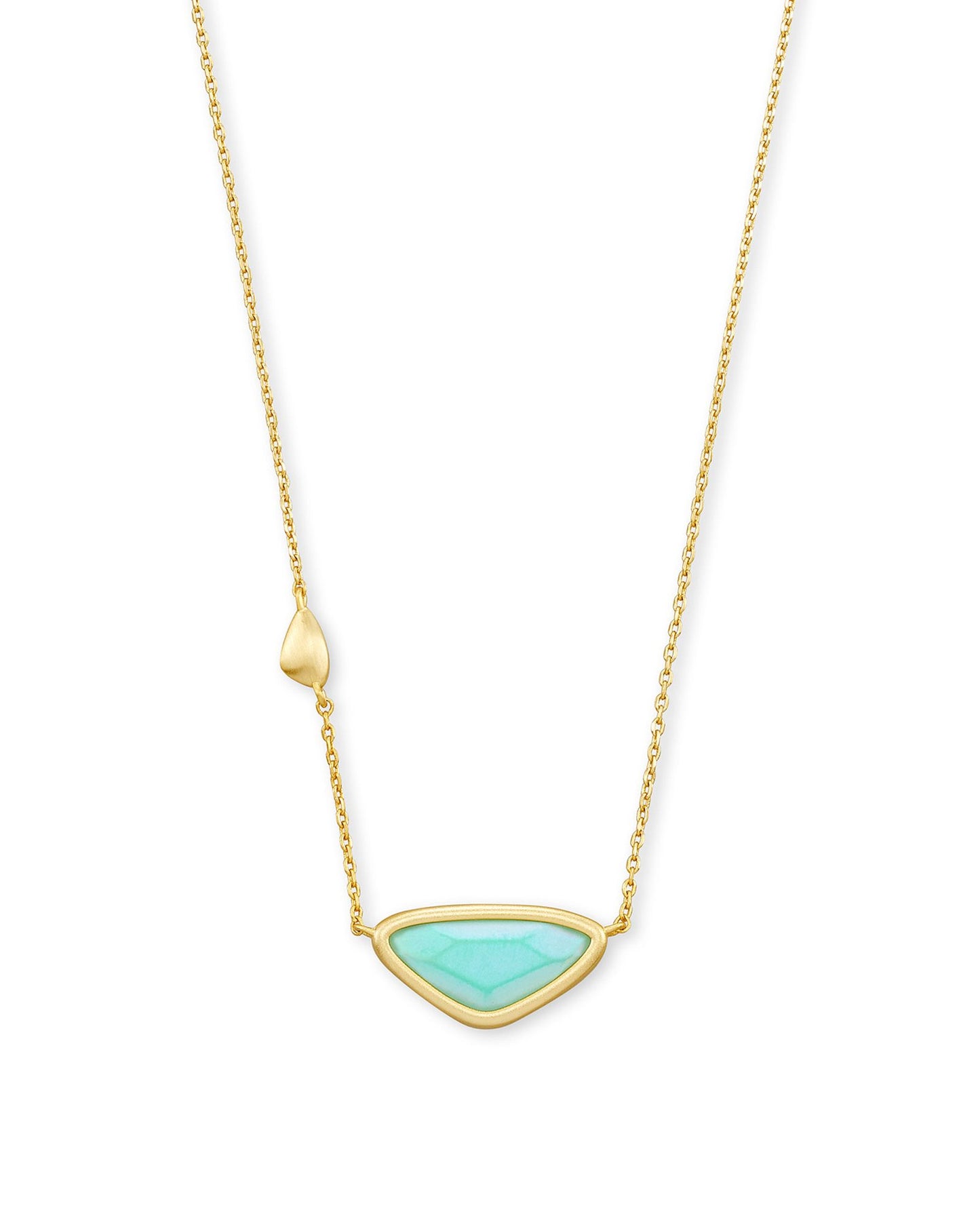 Margot Pndnt Nck Gold Matte Iridescent Mint