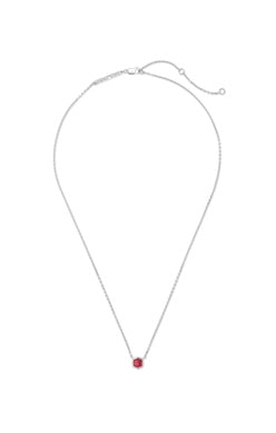 DAVIE PENDANT NECKLACE STERLING SILVER RED GARNET