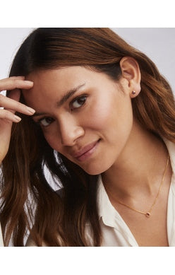 DAVIE PENDANT NECKLACE 18K GOLD VERMEIL RED GARNET