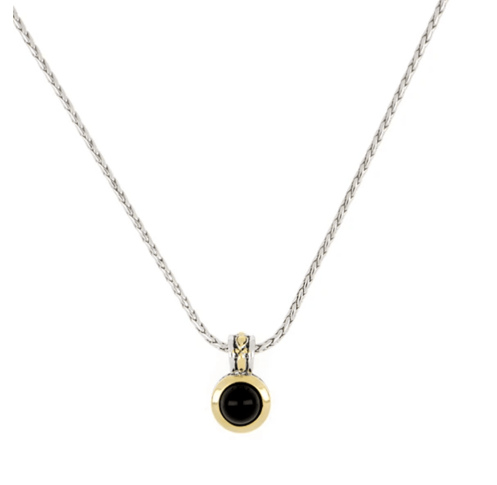 Genuine Black Onyx Pendant with Chain K5124 - A503 - She Chester