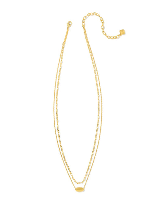 BROOKE MULTI STRAND NECKLACE GOLD METAL