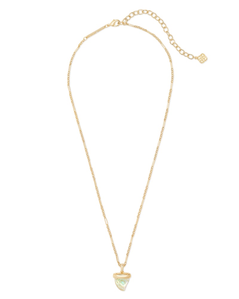 Oleana Gold Iridescent Abalone Necklace