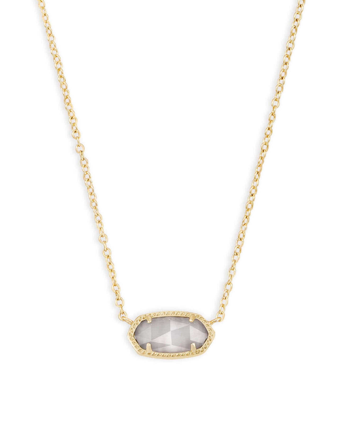 Elisa Gold Slate Cat's Eye Necklace