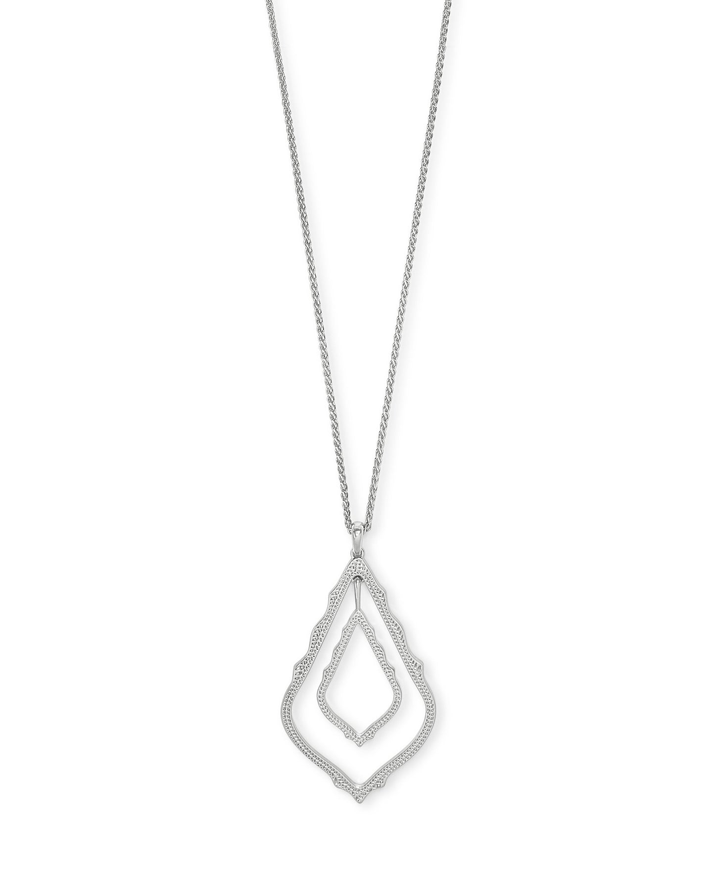 Simon Long Pendant Necklace In Silver