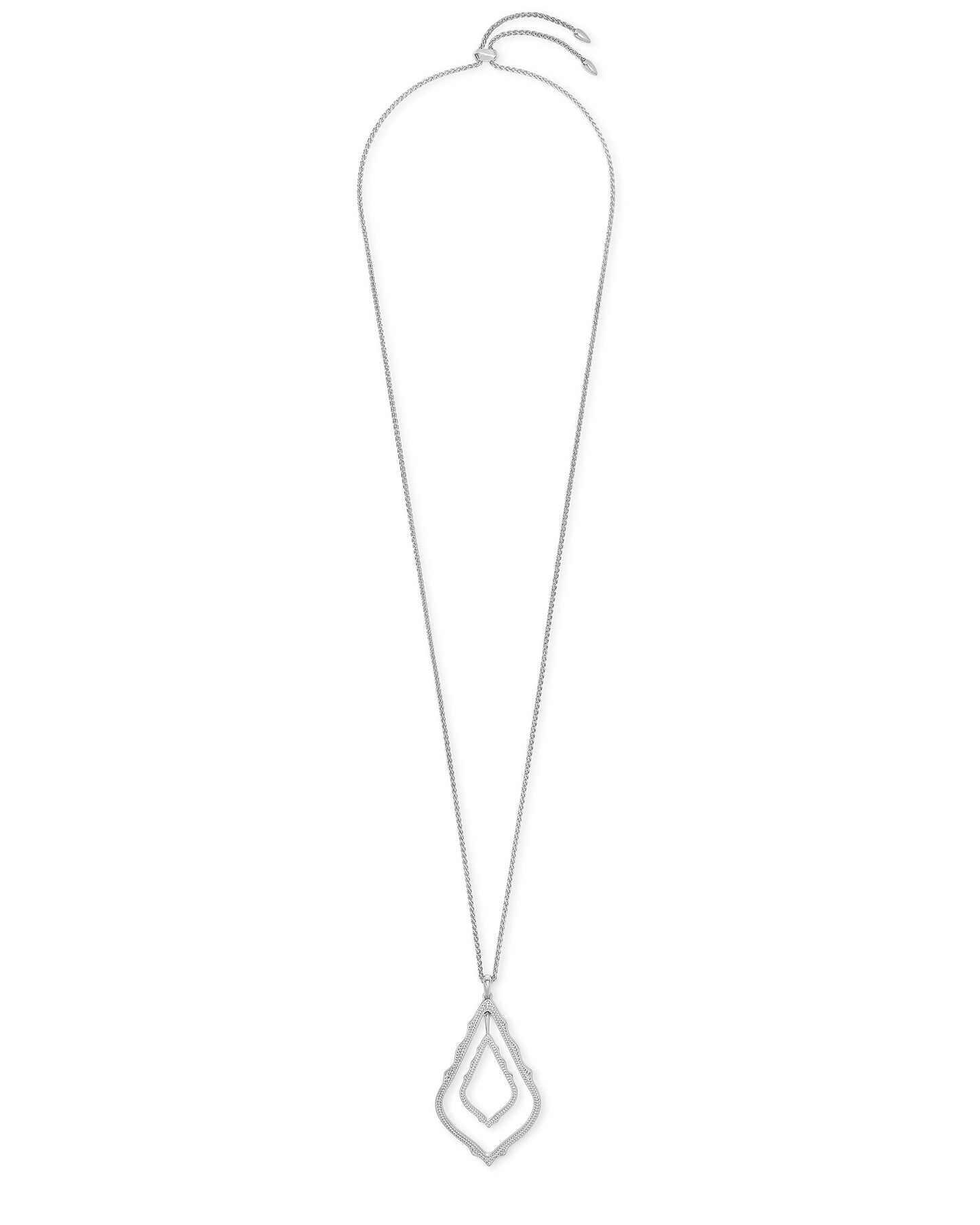 Simon Long Pendant Necklace In Silver