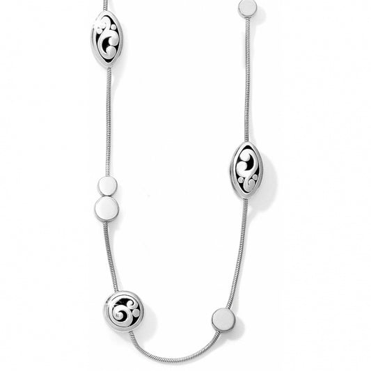Silver Contempo Long Necklace