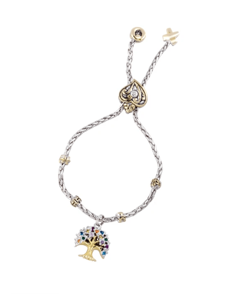 Multicolor Tree of Life Adjustable Bracelet B5075 - AMUL - She Chester