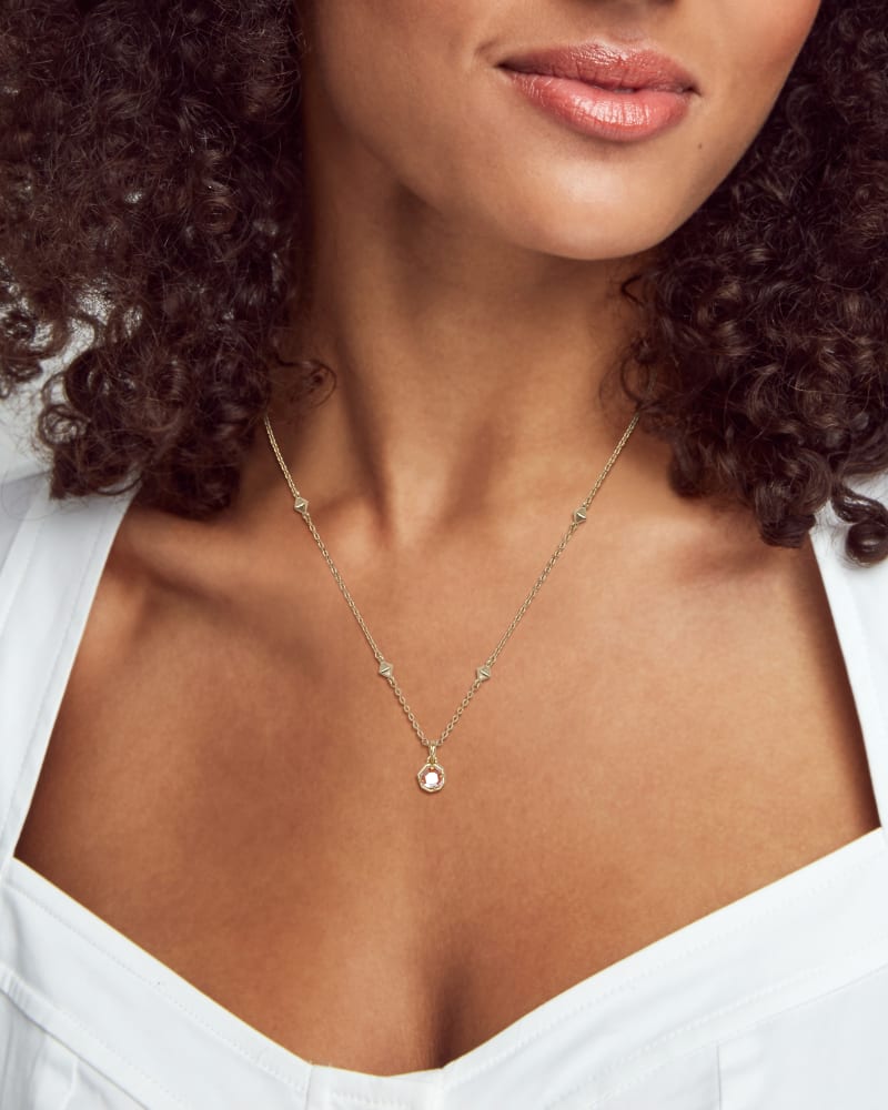 Nola Gold Dichroic Glass Necklace