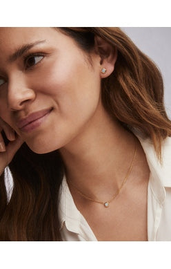 DAVIE PENDANT NECKLACE STERLING SILVER WHITE OPAL